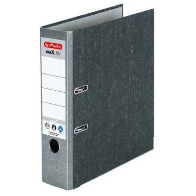 Immagine prodotto di herlitz 10841740 maX.file nature Cartella in cartone marmorizzato grigio 8,0 cm DIN A4