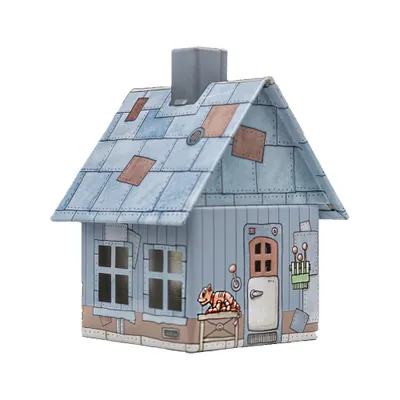 Produktbild von Crottendorfer Räucherhaus Metall "Villa Rost" - Größe ca. 10cm, für Räucherkerzen Größe M (Standard) - 2197
