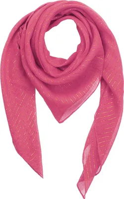 Produktbild von Baumwolltuch - pink Lurex gold - quadratisches Tuch