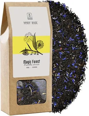 Produktbild von Mary Rose - Schwarzer Tee Magic Forest Waldfrüchte 50g - Assam, Johannisbeere, Aronia, Hibiskus, Kornblumenblüten - Intensiver Geschmack, Wärmend