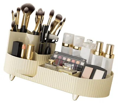 Immagine prodotto di Omgoods - Organizer rotante per trucchi, con rotazione a 360 gradi, ideale per cosmetici
