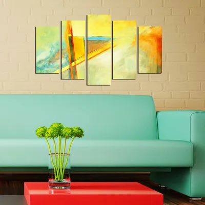 Image de Wallity, 5ABSMDF-24, tableau sur toile, multicolore, 100 % MDF, 20 x 60 cm