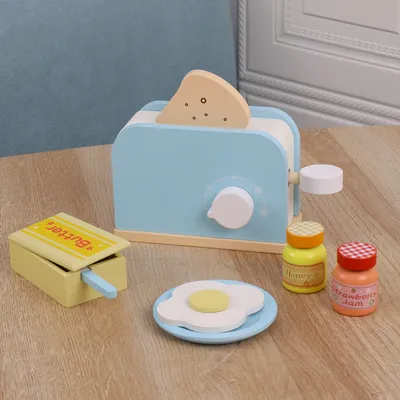 Produktbild von 360Home Kinderkleingeräte Küche Spielzeug Toaster Holz Toaster