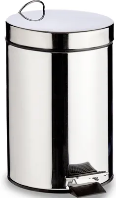 Produktbild von Berilo Treteimer - silber - 12 l - 25 x 39 cm
