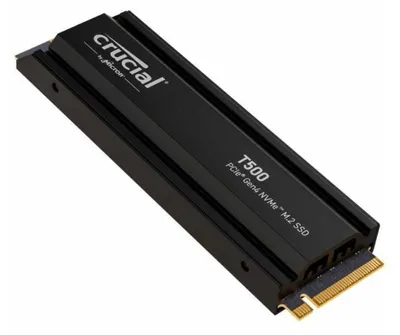 Image de Crucial T500 avec heatsink 4TB PCIe Gen4 NVMe M.2 SSD