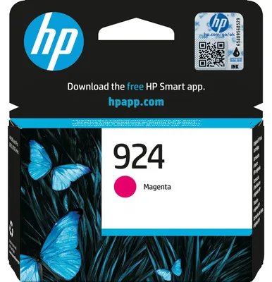 Zdjęcie produktu dla HP Oryginalny wkład z purpurowym atramentem 924, Standardowa wydajność, Purpurowy, 1 szt., 400 stron(y), Jednopak