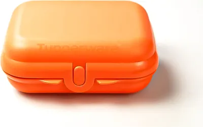 Produktbild von TUPPERWARE To Go Twin dunkel orange Brotdose Behälter Lunchbox Twin kl Größe 2