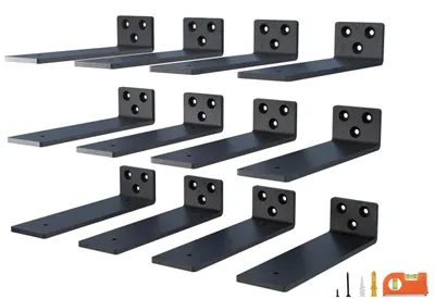 Productafbeelding van Set van 12 Zwevende Plankbeugels voor Stevige Wandmontage