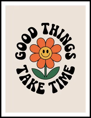 Produktbild von Poster 60x80cm Motivational Affirmation Retro Vintage Für Das Wohnzimmer Gute Dinge