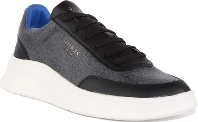 Produktbild von Guess Dolo Herren Schnürung Kunstleder Turnschuhe Kohle – undefined / Kohle