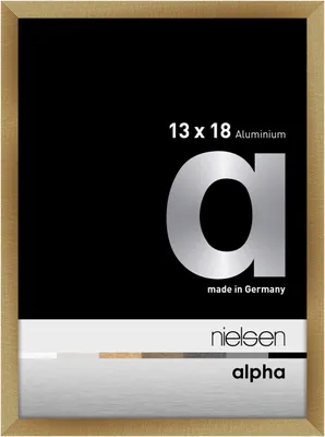 Obrázek produktu pro Hliníkový obrazový rám Nielsen Alpha 13x18 cm kartáčovaný jantarový