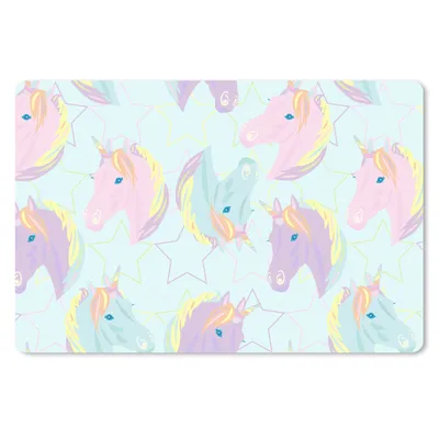Produktbild von MuchoWow® Mauspad Mousepad Einhorn - Sterne - Muster 27x18 cm - Mousepads - Maus Mat - Pad - Mausunterlage - Büroartikel - Desk Matten