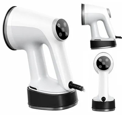 Produktbild von Handdampfglätter 2-in-1 mit Saugfunktion – 1200 W Dampfglätter, 400 ml Tank – 15 Sekunden Aufheizung, LED, Keramiksohle – Dampfbürste und Bügeleisen für Reisen
