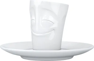 Image de Fiftyeight Products Espresso Mug avec anse - blanc joyeux
