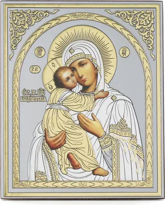 Produktbild von Gottesmutter Von Wladimir Holz Ikone 10x12cm christlich orthodox 11342
