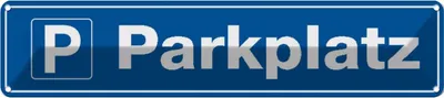 Produktbild von vianmo Blechschild 10x46 cm Parkplatz Parken Straßenschild