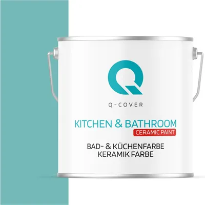 Produktbild von BAD-& KÜCHENFARBE | Türkis | 5 L | für Wände – robust, schmutzabweisend, tiefmatt | Q-COVER