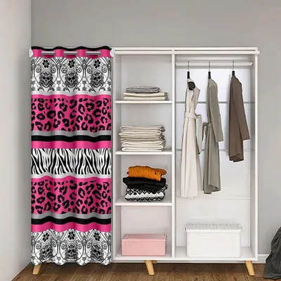Produktbild von Türvorhang Zebra Leopard Streifen Schwarz 86x203cm