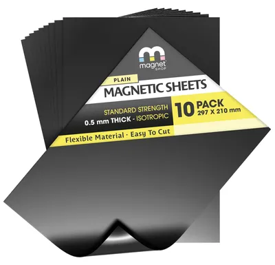 10 Magnetfolien A4 0,5 mm für Stanzformen Basteln