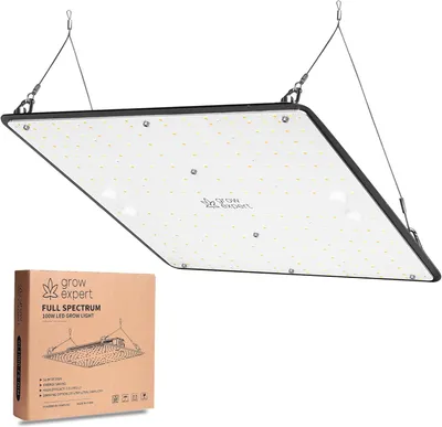 Produktbild von LED Grow Light 100W – 30 cm x 30 cm Sonnenähnliche Pflanzenlampe Vollspektrum mit LM301D LEDs – Lampe Dimmbar, energiesparend & lautlos – Gewächshaus