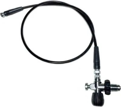 Produktbild von Metalsub Schlauch Mit Din 200/300 Ventil 1/4´´ Bsp Innengewinde Kompressor Schwarz 50 cm Schwarz 50 cm