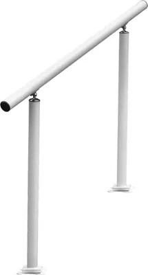 Immagine prodotto di Corrimano per scala a muro – Balaustra – Acciaio e alluminio – Con supporti – Regolabile – 91 cm