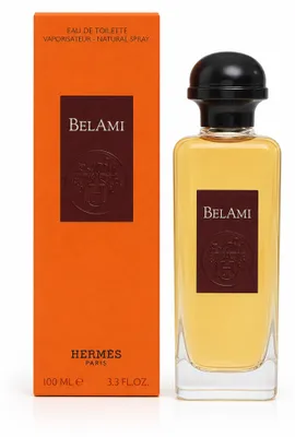 Productafbeelding van Hermes Bel Ami, Herenparfum, 100 ml, Niet navulbare verpakking, Spray, Alcohol, Aqua (Water), Parfum (Geur), Limoneen, Linalool, Ethylhexyl Methoxycinnamaat, Butyl..., 1 stuk, AI-gegenereerde afbeelding