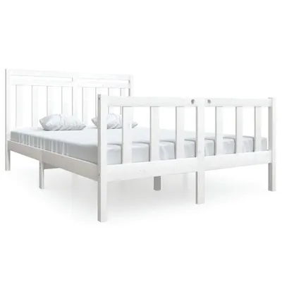 Immagine prodotto di vidaXL Letto in legno massiccio bianco 140x190 cm