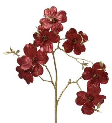Produktbild von Everlands Weihnachtsdeko Blume 24 x 3 x 90 cm rot