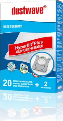 Produktbild von 20 Staubsaugerbeutel | Filtertüten | Staubfilter passend für Base - BA 1800 - dustwave® Markenstaubbeutel / Germany + inkl. 2 Microfilter (Megapack)