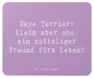 Produktbild von Mr. & Mrs. Panda Mauspad Spruch Skye Terrier Freund - Lavendeltraum - Geschenk, zotteliger Hund, Mouse Pad, pc, treuer Begleiter, mousematte, Hunderassen, mausteppich