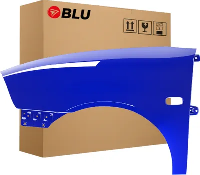 Immagine prodotto di BLU Parafango compatibile con Seat Ibiza Cordoba (6L - III 3. Generation) LS5G Sinistra Blau Blau Swing | 2002-2008 | Anteriore | Verniciato | Pronto per il montaggio | Acciaio