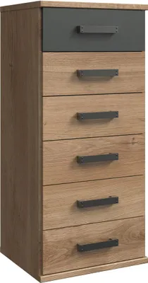 Produktbild von Schubladenkommode Level Kommode 46x40x103cm Plankeneiche graphit