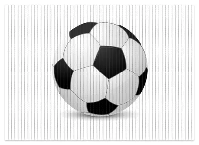 Produktbild von Wallario Duschmatte Antirutschmatte Badmatte Fußmatte Fußball klassisch vor weißem Hintergrund, Größe ca. 70 x 50 cm