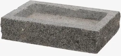 Produktbild von Charmante Vogeltränke Granit rechteckig, im Landhaus Stil, grau, schwere Qualität