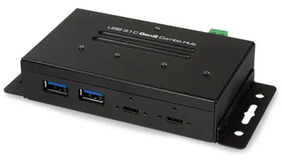 Produktbild von LogiLink USB 3.2 Gen2 Hub 4-Port Metall schwarz