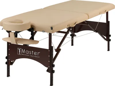 Produktbild von Master Massage 71cm Argo™ Mobile Massageliege Massagebett Paket mit Klappbares Holzgestell-Beige