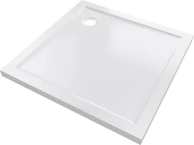 Image de RECEVEUR DE DOUCHE A POSER EXTRA PLAT EN ACRYLIQUE BLANC CARRE- 90x90 cm - BAC DE DOUCHE