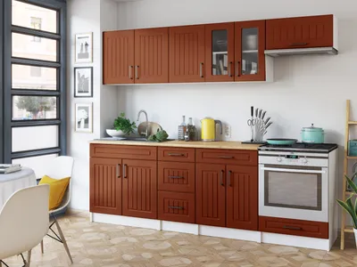Obrázek produktu pro Kuchyňská linka BERIZA CHOCO 240cm - Brick