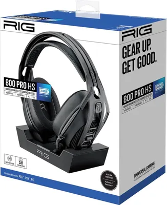 Produktbild von nacon RIG 800 PRO HS, schwarz, USB, kabellos Gaming-Headset (kompatibel mit PC, PS4 und PS5)