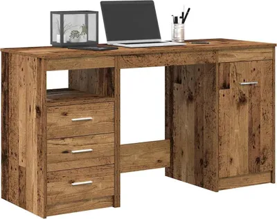 Produktbild von Maison Exclusive - Schreibtisch mit Unterschrank Altholz Holzwerkstoff