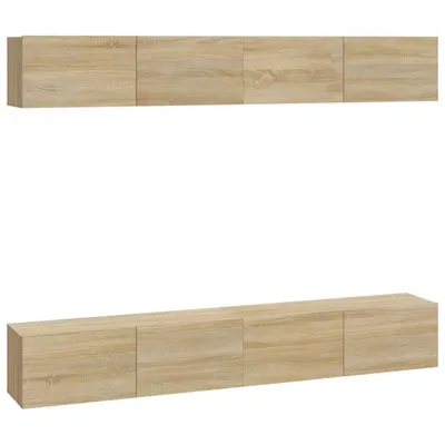 Produktbild von vidaXL TV-Wandschränke 4 Stk. Sonoma-Eiche 100x30x30 cm
