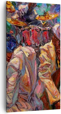 Produktbild von Bild auf Leinwand - Leinwandbild - Jazz Musik Band - 55x100cm - Wand Bild - Wanddeko - Wandbilder - Leinwanddruck - Bilder - Kunstdruck - Wanddekoration - Leinwand bilder - Wandkunst - PA55x100-3481