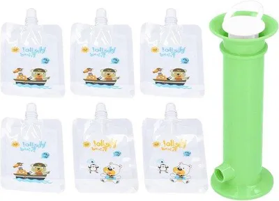 Produktbild von Fruchtpüreezakjes-Set für Babys, 7-teilig, wiederverwendbar, Squeeze Maker Kit