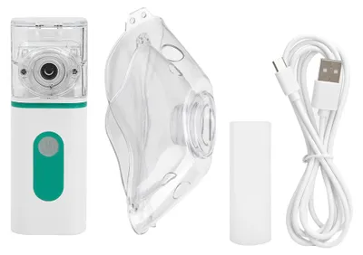 Produktbild von Tragbarer Handheld-Kompressionsvernebler für Kinder und Erwachsene, für den Haushalt, reduziert Schleim, Anti-Tussive-Micro-Mesh-Ultraschall-Inhalator