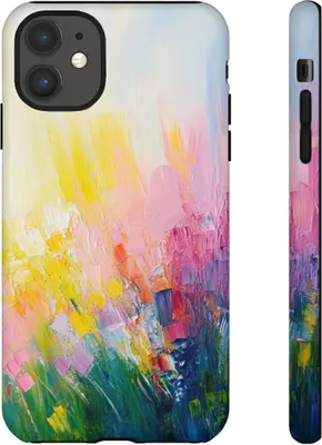 Produktbild von Abstrakte bunte Pinselstriche – Hülle Kompatibel mit iPhone 11