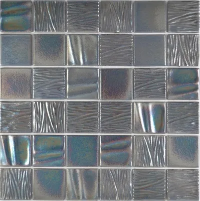 Produktbild von Keramik Mosaik schwarz iridium anthrazit Mosaikfliese Wand Fliesenspiegel Küche Bad MOS14-0003