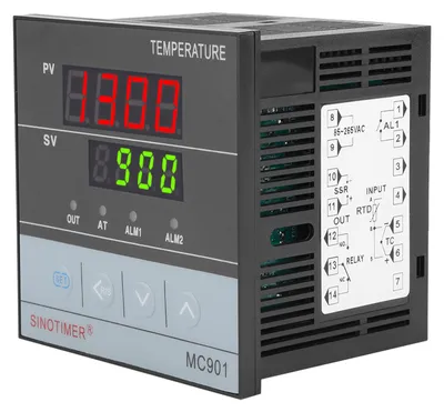 Produktbild von MC901 Digitaler PID-Temperaturregler K-Typ PT100 Sensoreingang Relais SSR-Ausgang