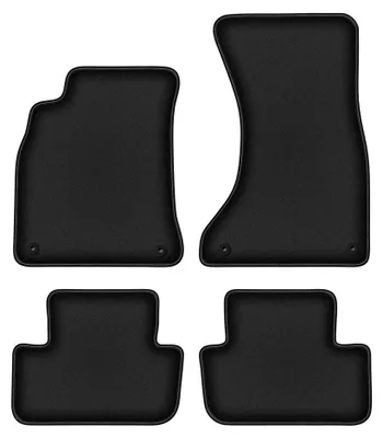 Obrázok produktu pre Velúrové autokoberce pre: Audi A4 B8 2007-2015 (sedan/kombi/Allroad) – sada 4 ks, čierne, na mieru – Wielganizator DURBAN