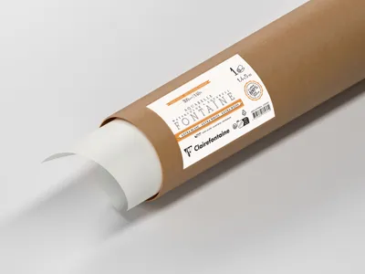 Produktbild von Clairefontaine Aquarellpapier Rolle satiniert 1,4x5m - 976036C